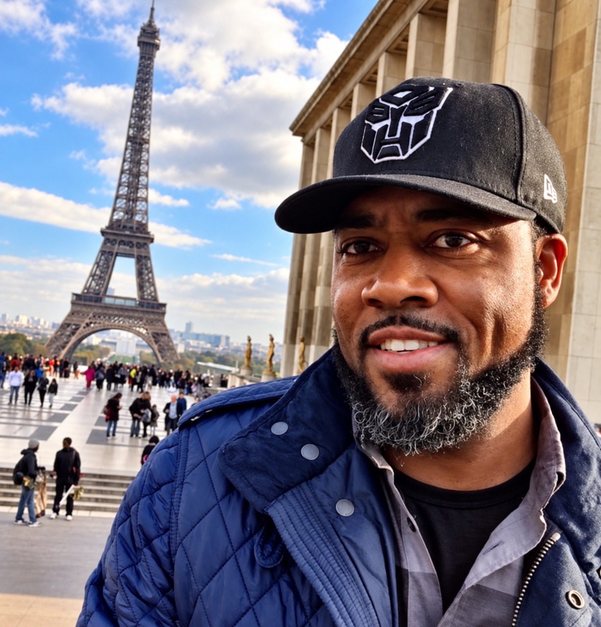 Dr. Milton Miller Jr. with the Eiffel Tower in the background